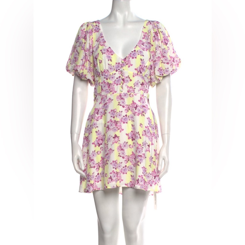 For Love & Lemons Floral Printed Mini Dress